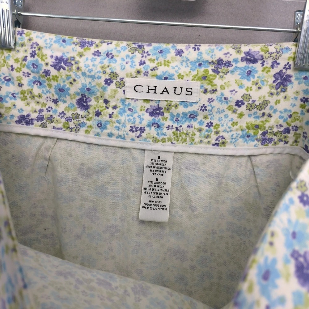 Chaus Liberty Floral A-Line Knee-Length Skirt Sz 8 Stretch 30x21" Cottage Garden - Picture 4 of 8